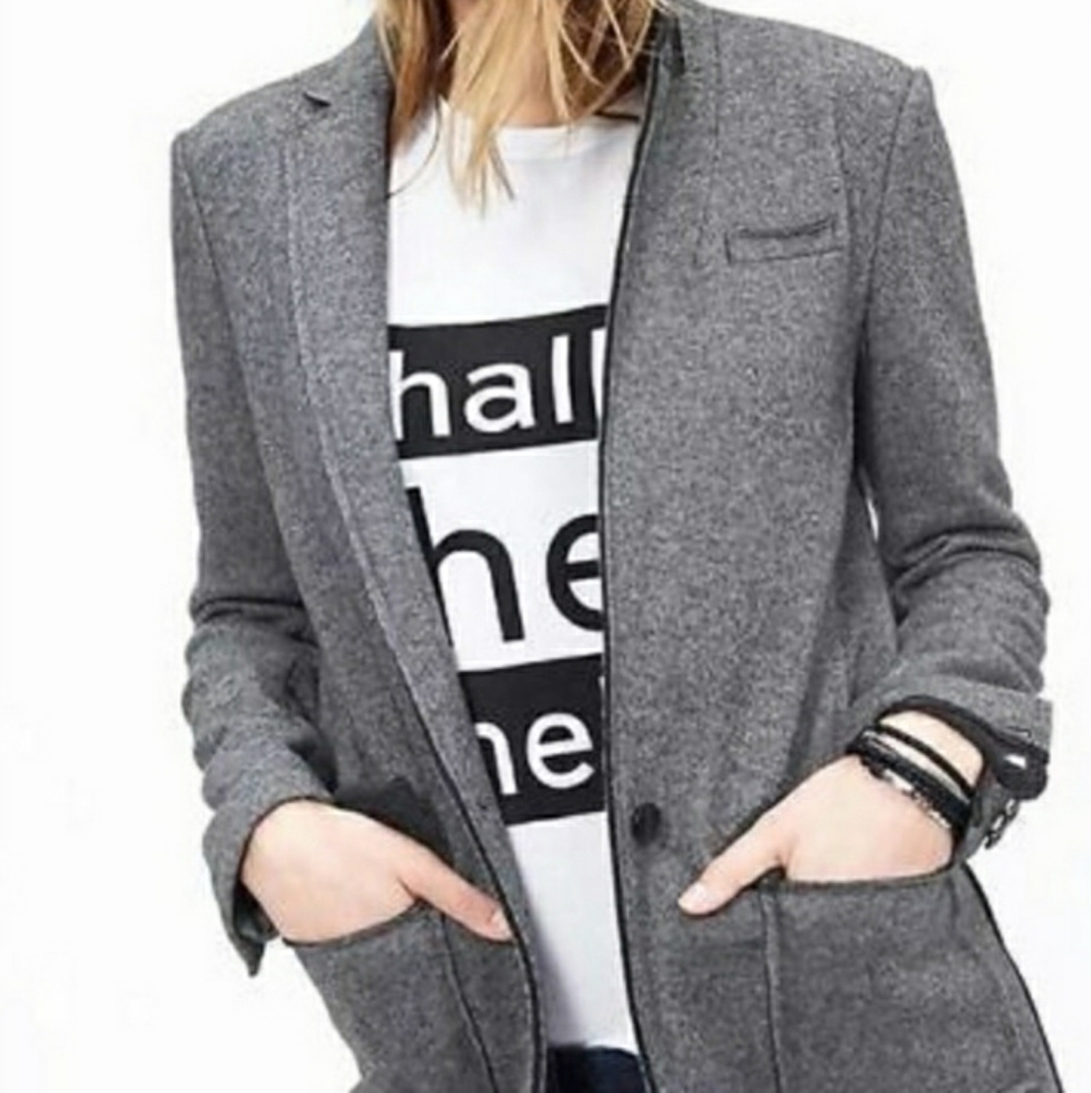 Banana Republic Blazer Knit Textured Wool Blend